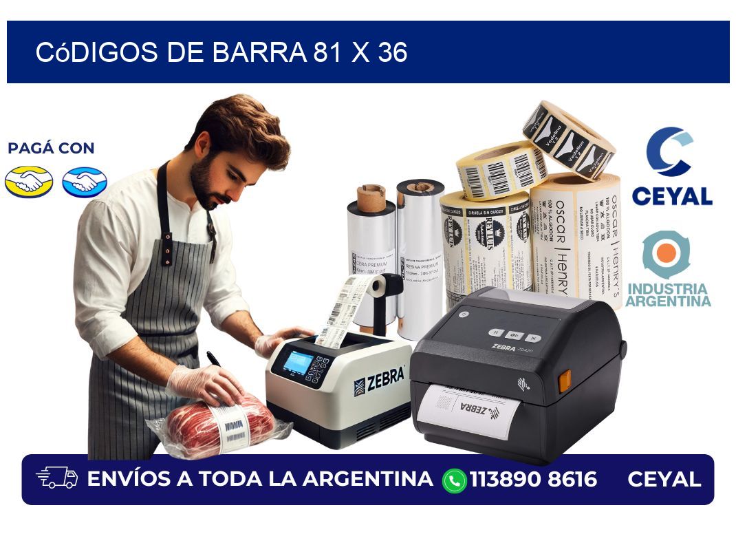 códigos de barra 81 x 36