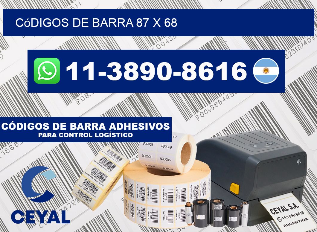 códigos de barra 87 x 68