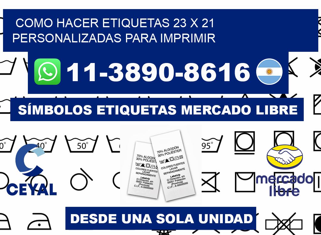 como hacer etiquetas 23 x 21 personalizadas para imprimir