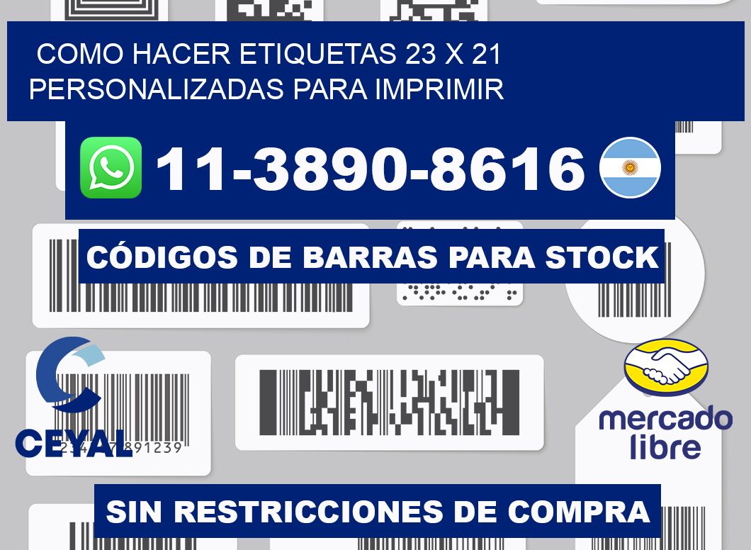 como hacer etiquetas 23 x 21 personalizadas para imprimir