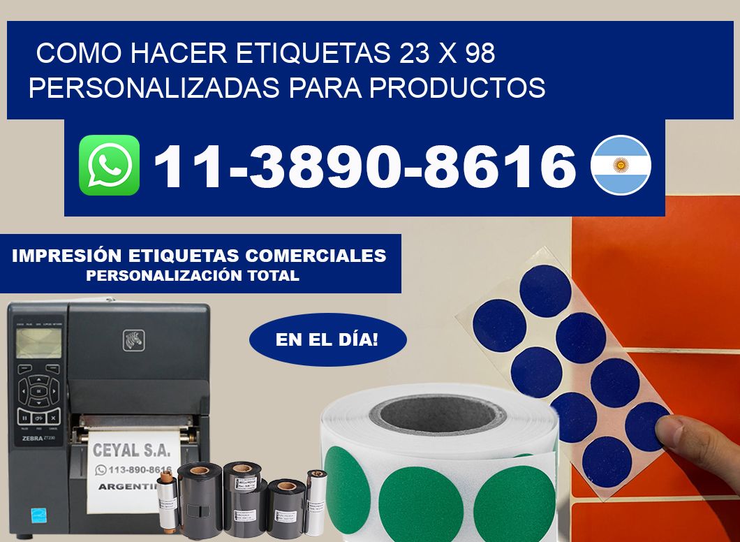 como hacer etiquetas 23 x 98 personalizadas para productos