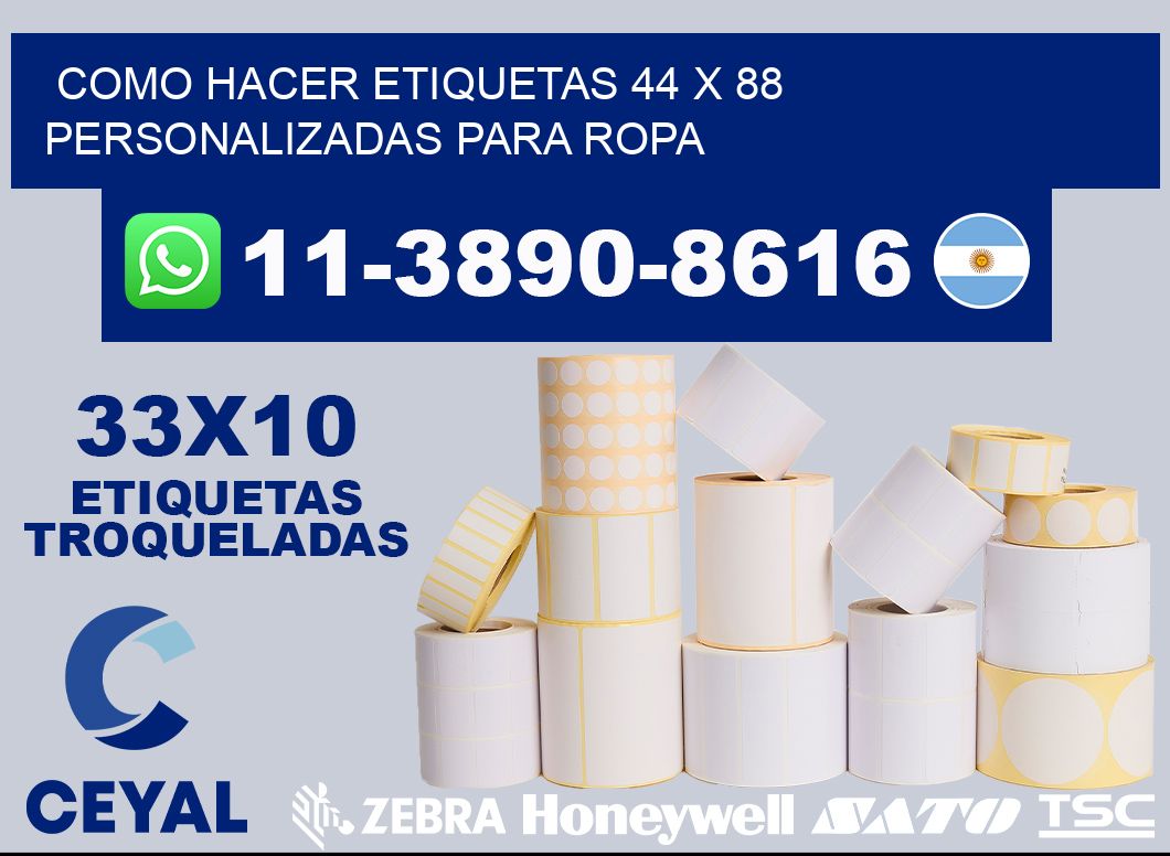 como hacer etiquetas 44 x 88 personalizadas para ropa