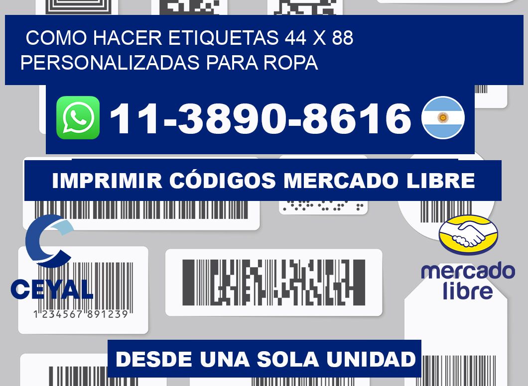 como hacer etiquetas 44 x 88 personalizadas para ropa