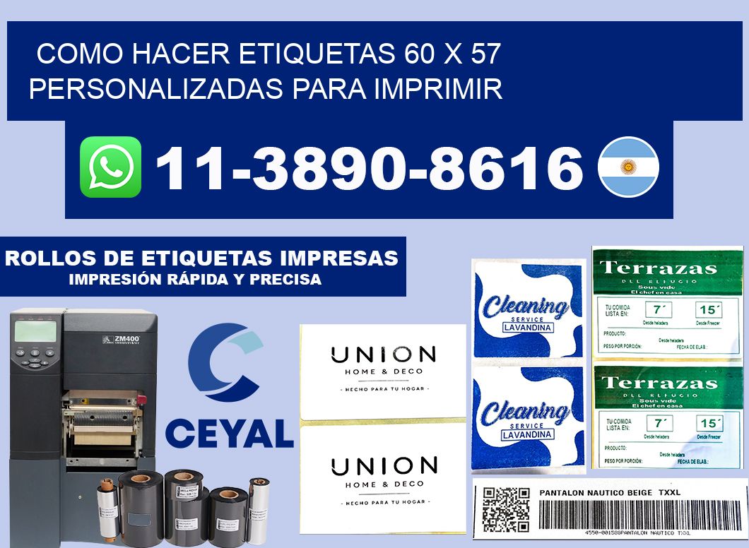 como hacer etiquetas 60 x 57 personalizadas para imprimir
