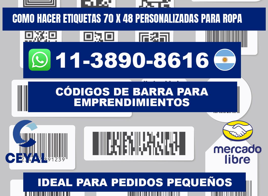 como hacer etiquetas 70 x 48 personalizadas para ropa