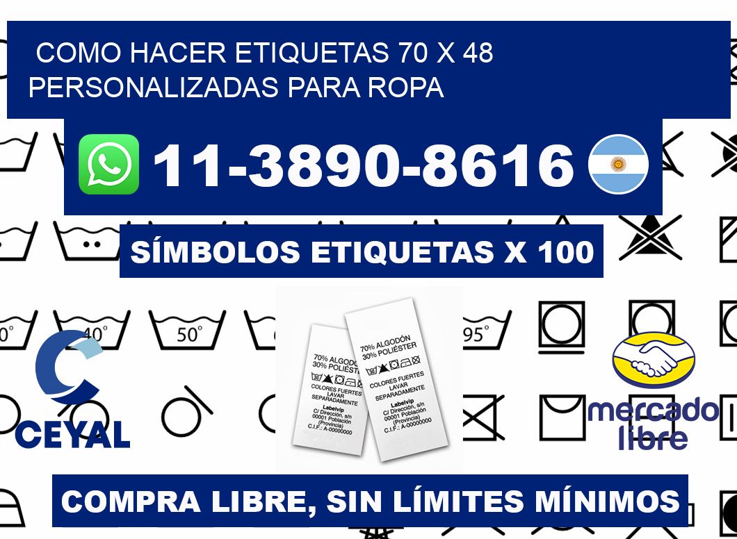 como hacer etiquetas 70 x 48 personalizadas para ropa