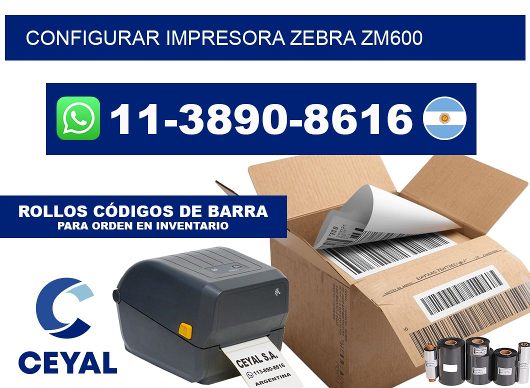 configurar impresora Zebra ZM600