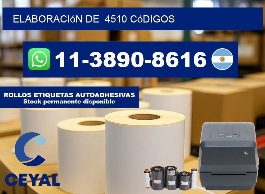 elaboración de  4510 códigos