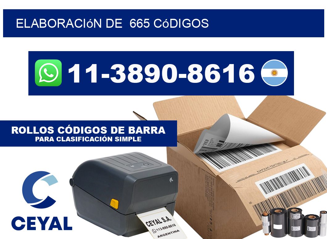 elaboración de  665 códigos