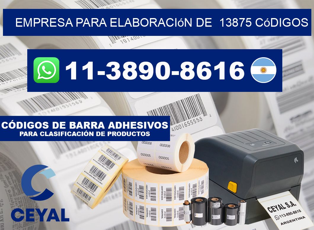 empresa para elaboración de 13875 códigos