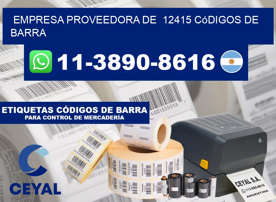 empresa proveedora de 12415 códigos de barra