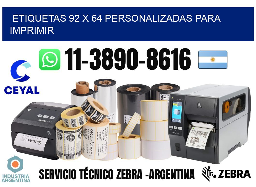 etiquetas 92 x 64 personalizadas para imprimir