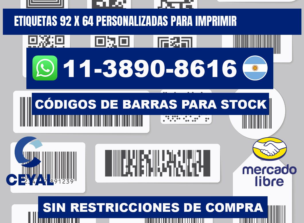 etiquetas 92 x 64 personalizadas para imprimir