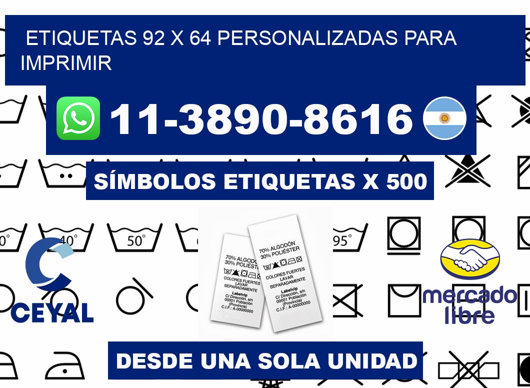 etiquetas 92 x 64 personalizadas para imprimir