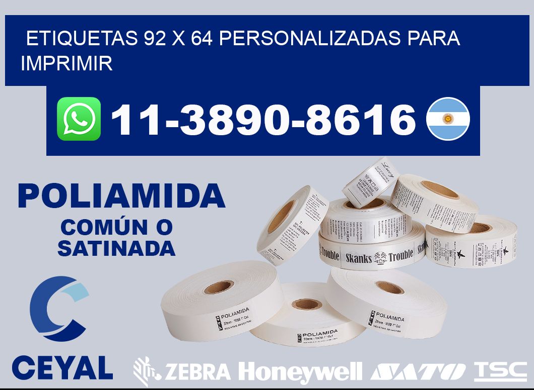 etiquetas 92 x 64 personalizadas para imprimir