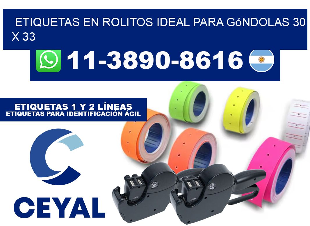 etiquetas en rolitos ideal para góndolas 30 x 33