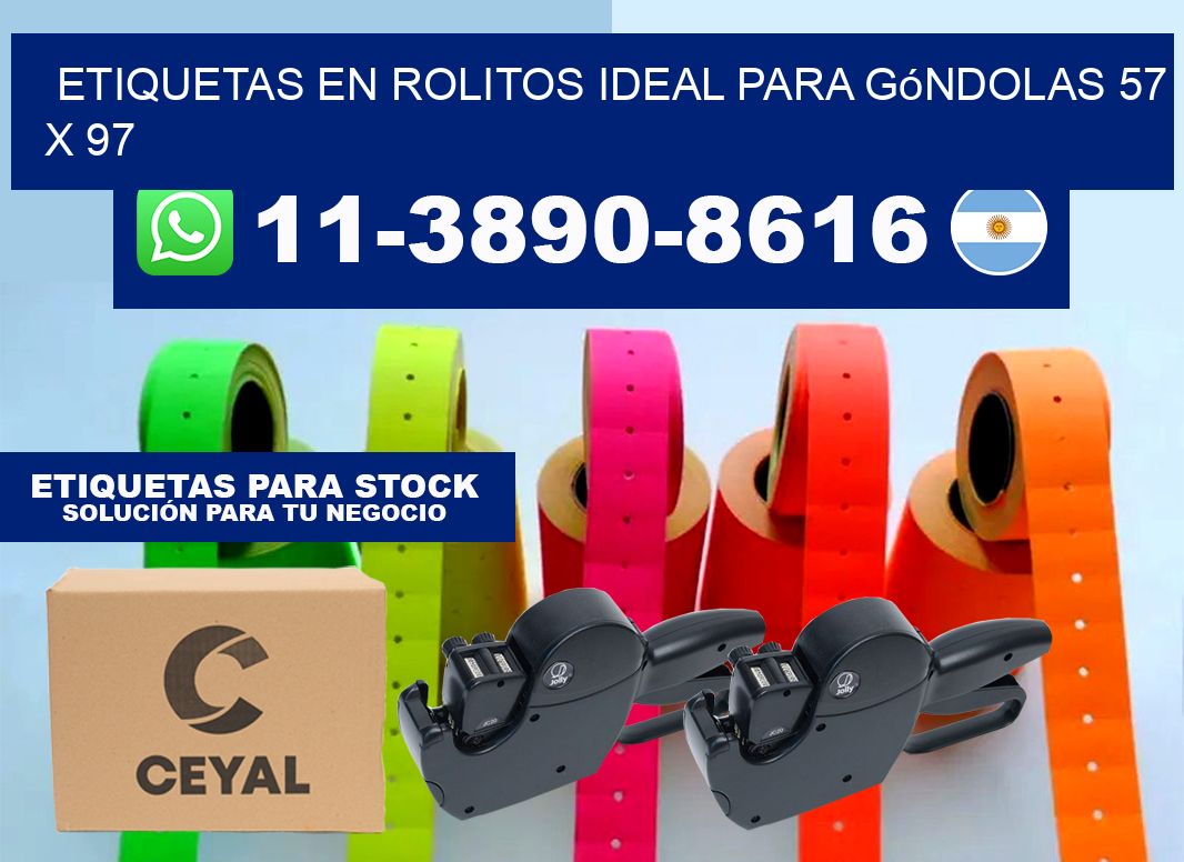 etiquetas en rolitos ideal para góndolas 57 x 97