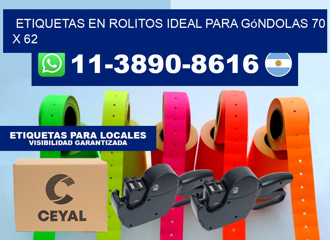 etiquetas en rolitos ideal para góndolas 70 x 62