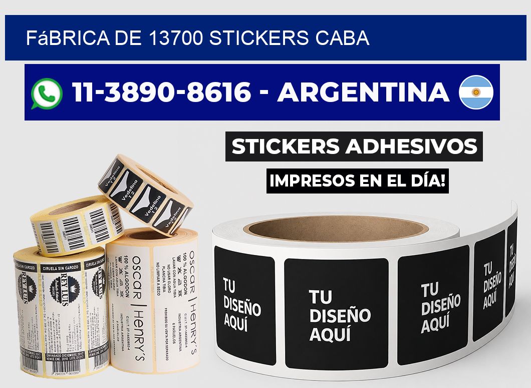fábrica de 13700 stickers CABA