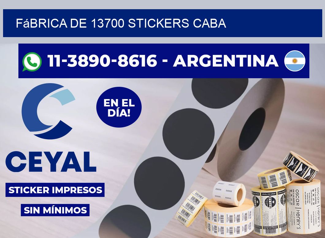 fábrica de 13700 stickers CABA