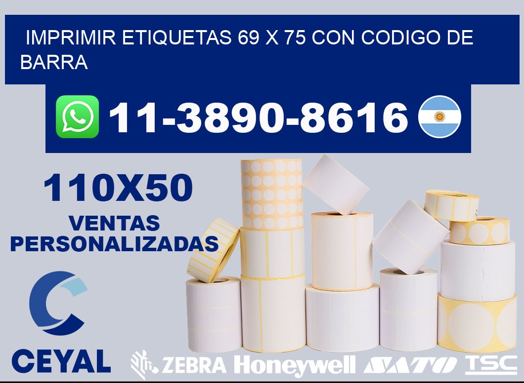 imprimir etiquetas 69 x 75 con codigo de barra