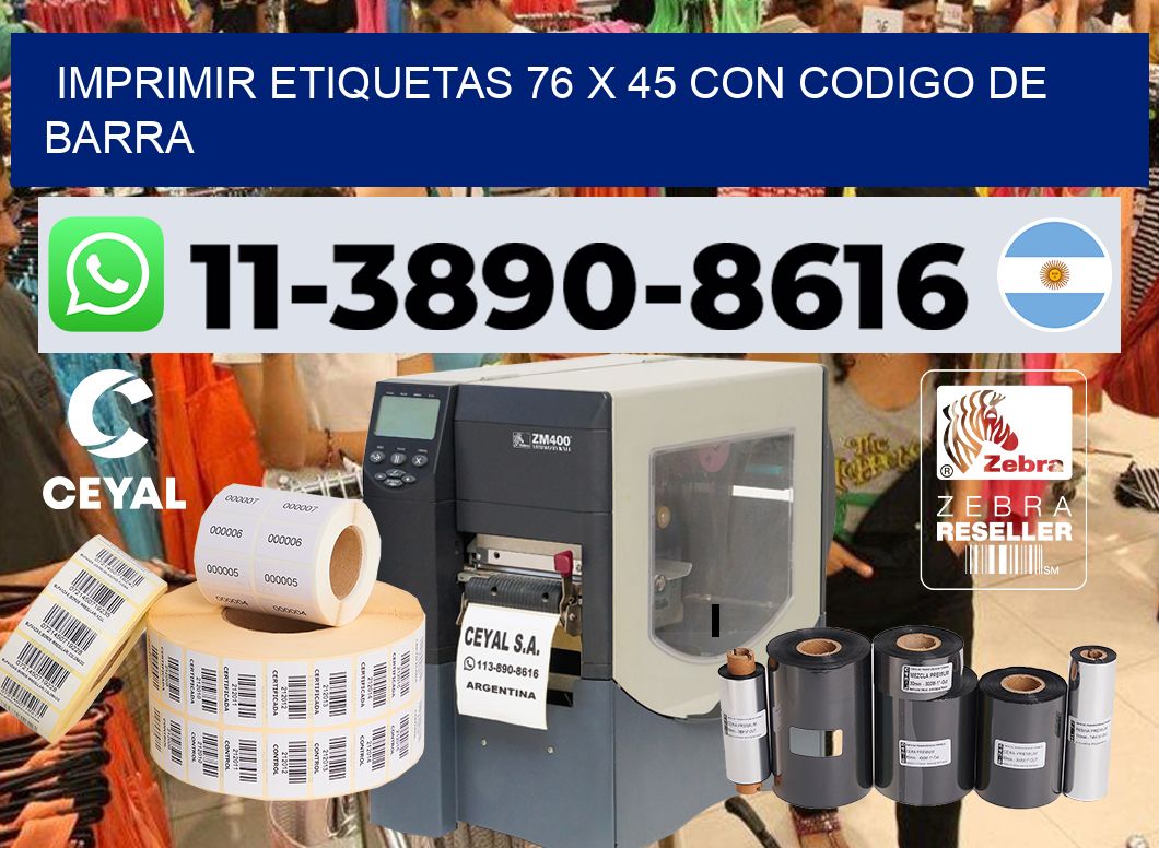 imprimir etiquetas 76 x 45 con codigo de barra