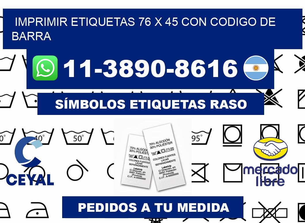imprimir etiquetas 76 x 45 con codigo de barra