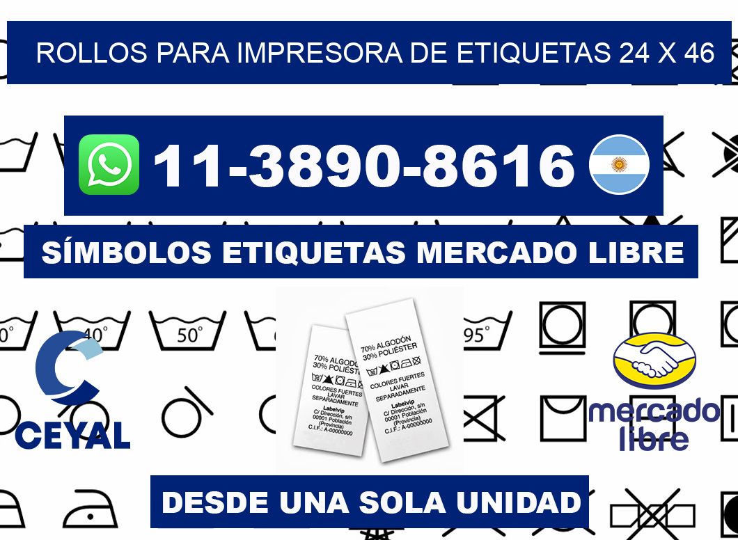 rollos para impresora de etiquetas 24 x 46