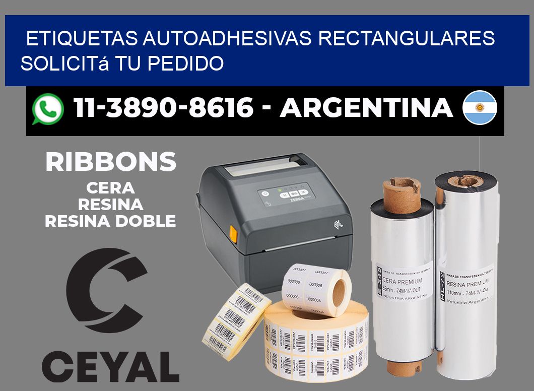 ETIQUETAS AUTOADHESIVAS RECTANGULARES Solicitá tu pedido