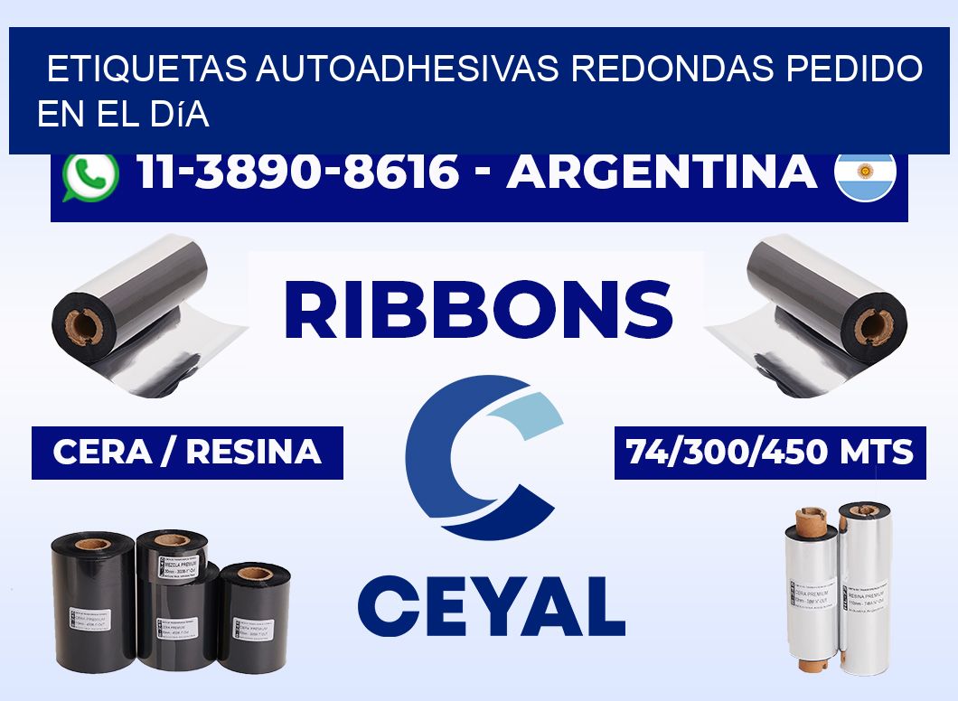 ETIQUETAS AUTOADHESIVAS REDONDAS Pedido en el día