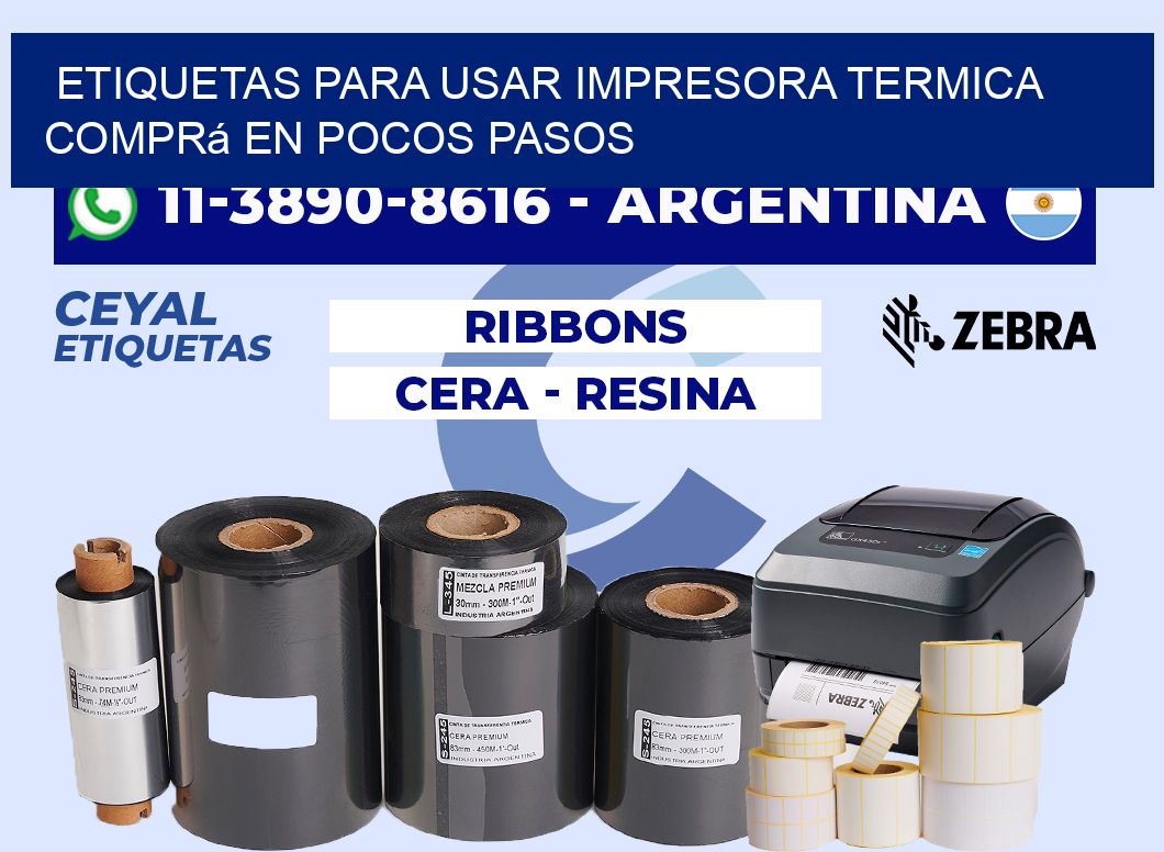 ETIQUETAS PARA USAR IMPRESORA TERMICA Comprá en pocos pasos