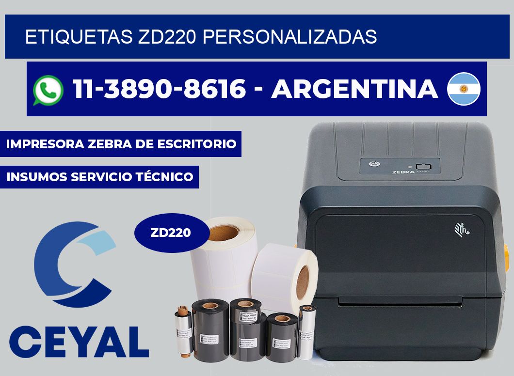 ETIQUETAS ZD220 personalizadas