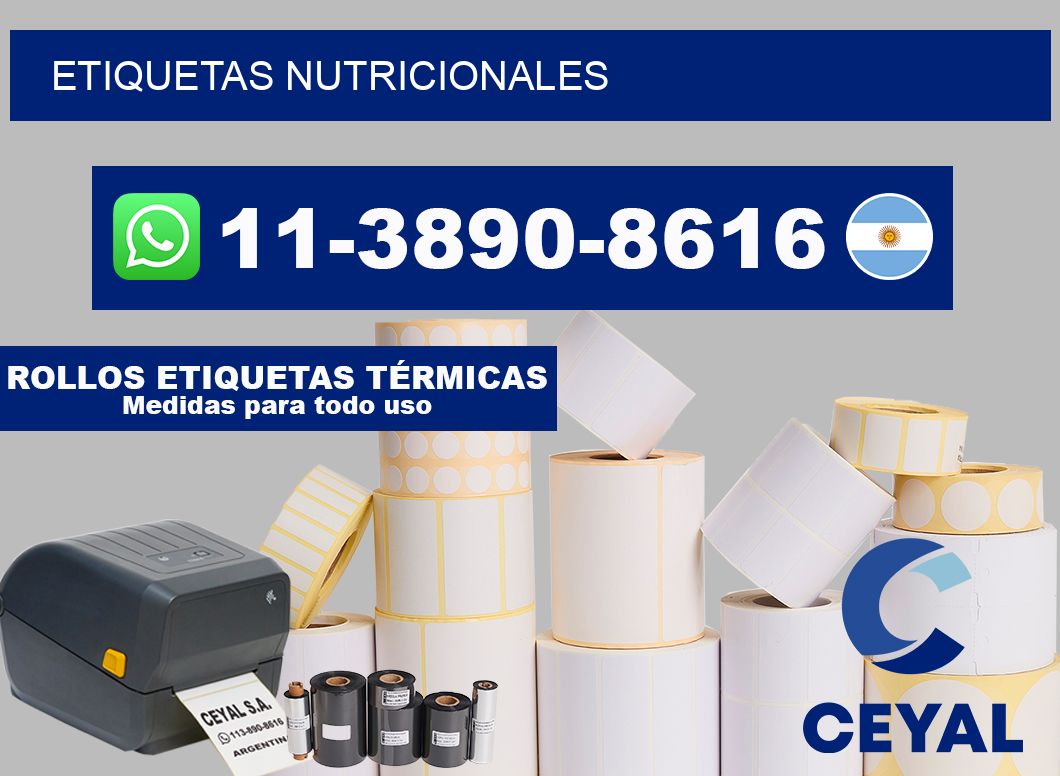 ETIQUETAS nutricionales