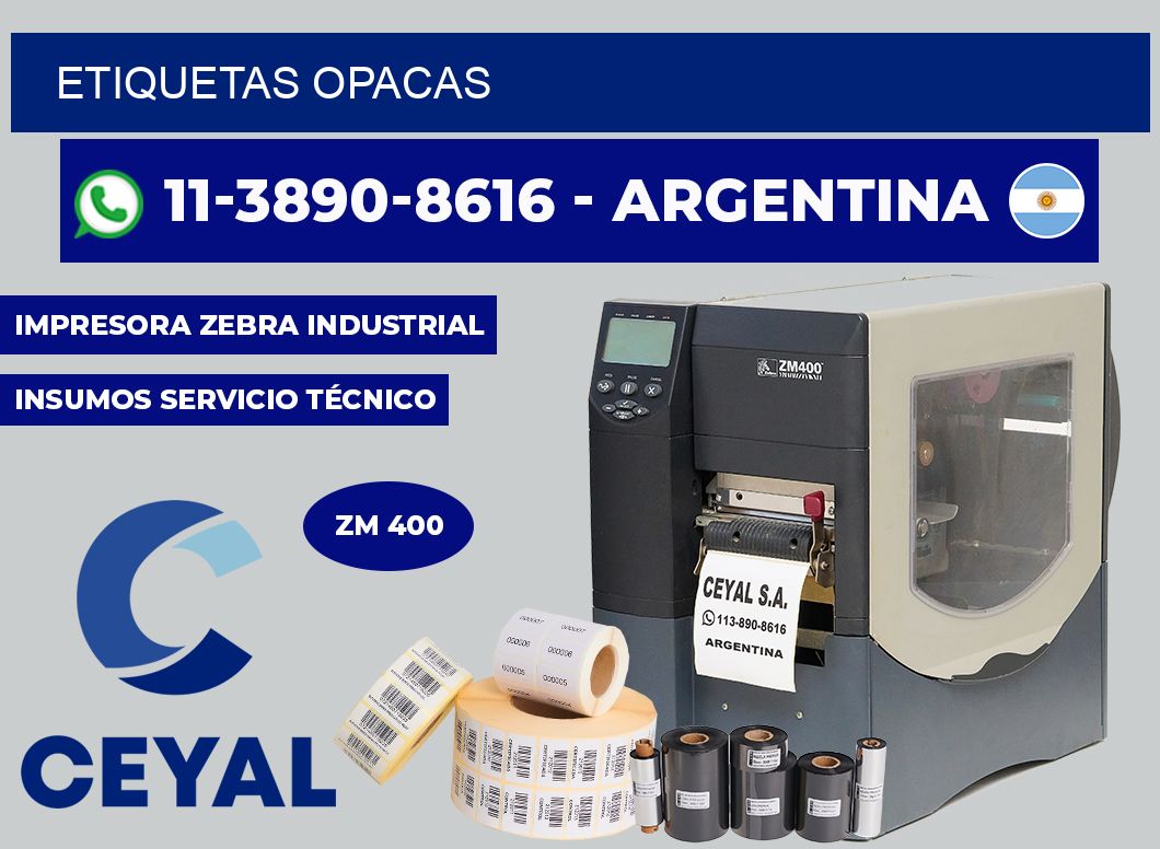 ETIQUETAS opacas