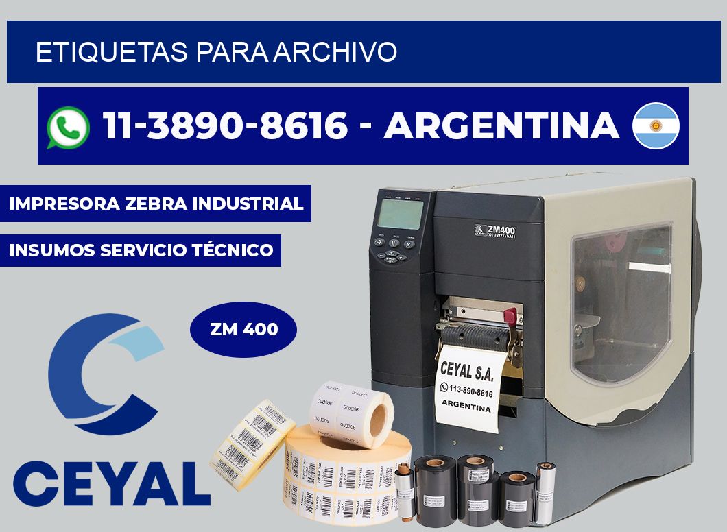 ETIQUETAS para archivo