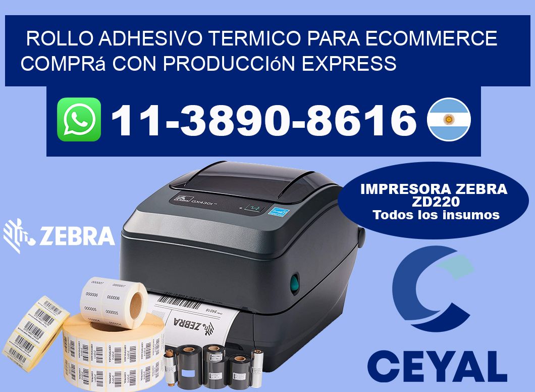 ROLLO ADHESIVO TERMICO PARA ECOMMERCE Comprá con producción express