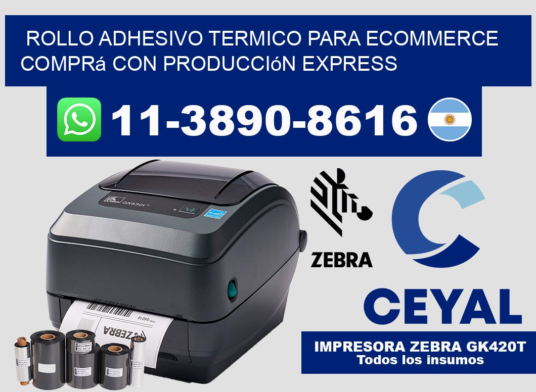 ROLLO ADHESIVO TERMICO PARA ECOMMERCE Comprá con producción express