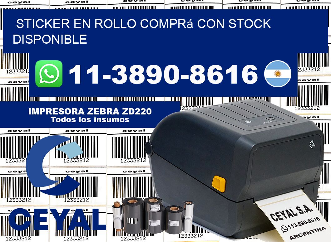 STICKER EN ROLLO Comprá con stock disponible