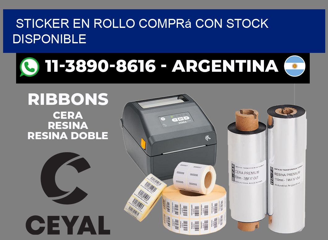 STICKER EN ROLLO Comprá con stock disponible