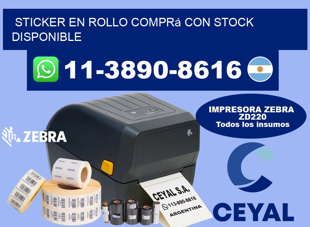 STICKER EN ROLLO Comprá con stock disponible