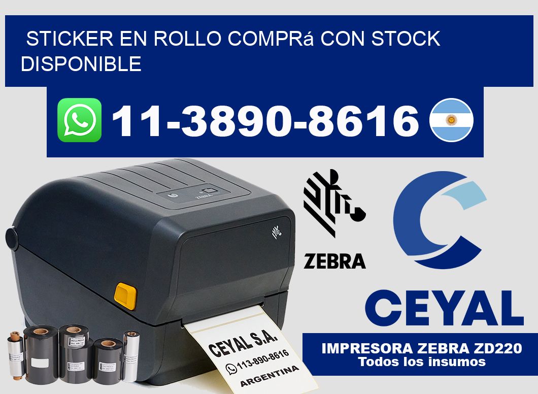 STICKER EN ROLLO Comprá con stock disponible