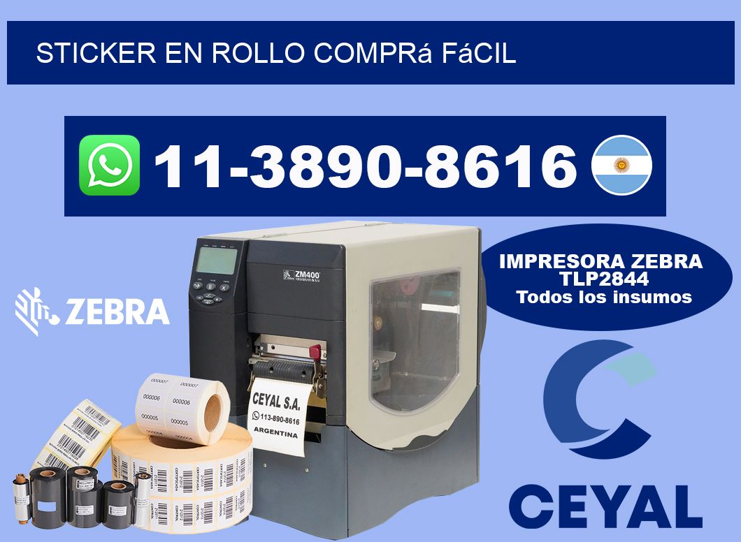 STICKER EN ROLLO Comprá fácil