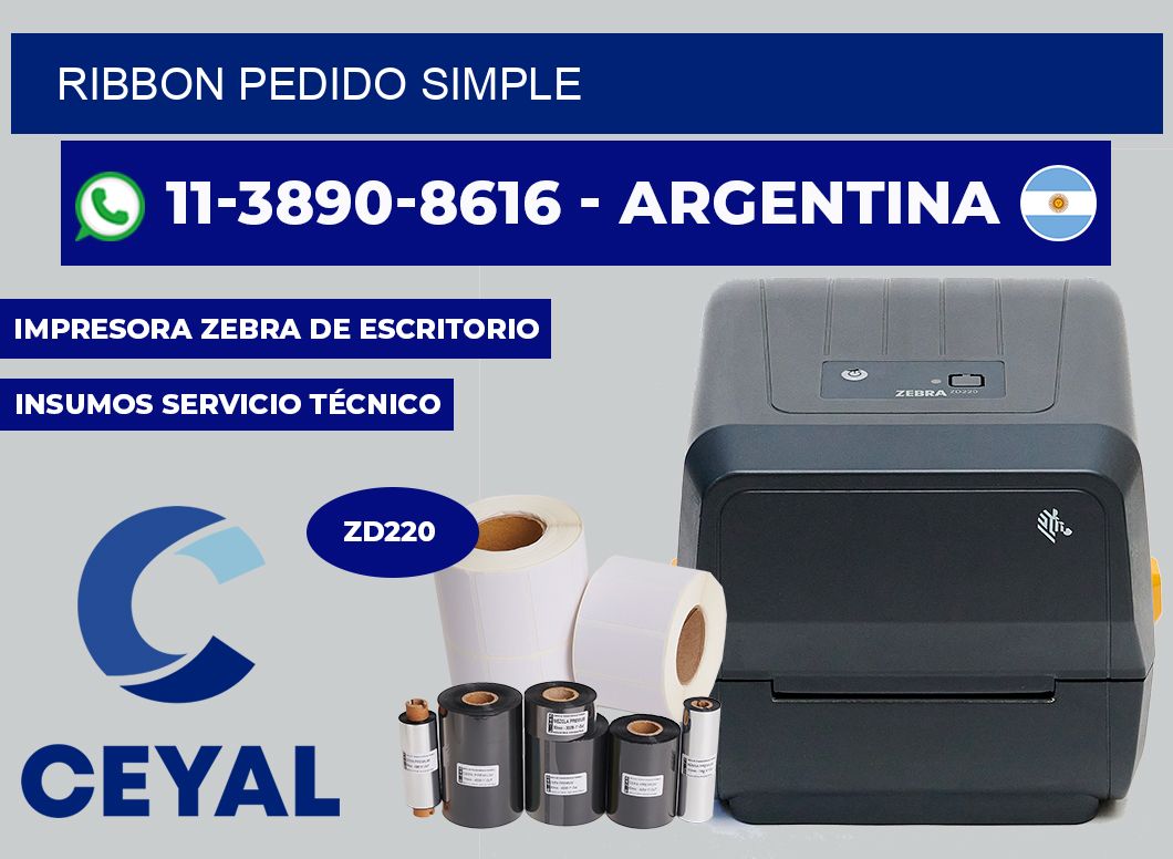 ribbon Pedido simple