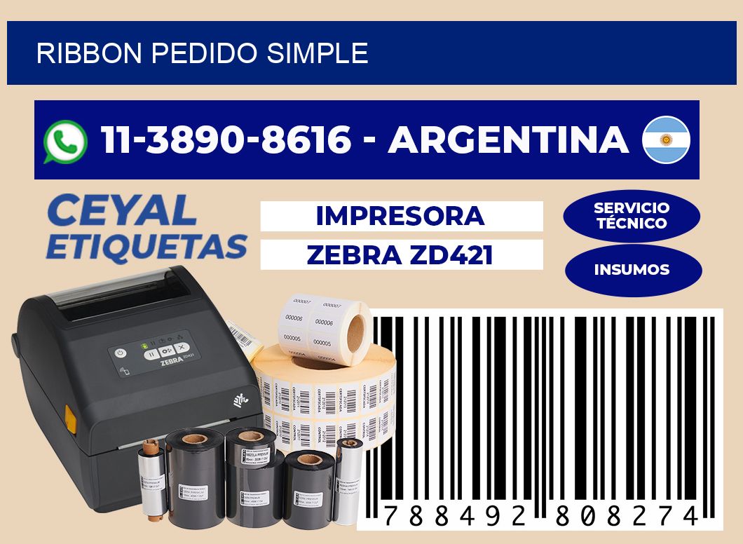 ribbon Pedido simple