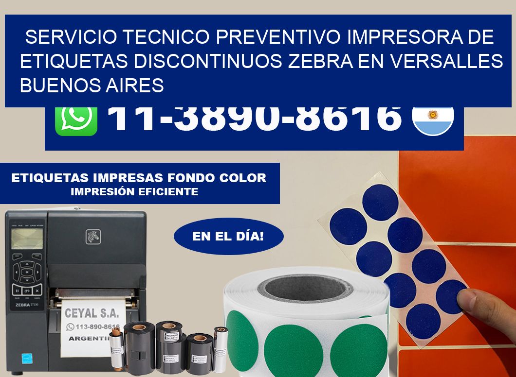 servicio tecnico preventivo Impresora de etiquetas discontinuos zebra en Versalles  Buenos Aires