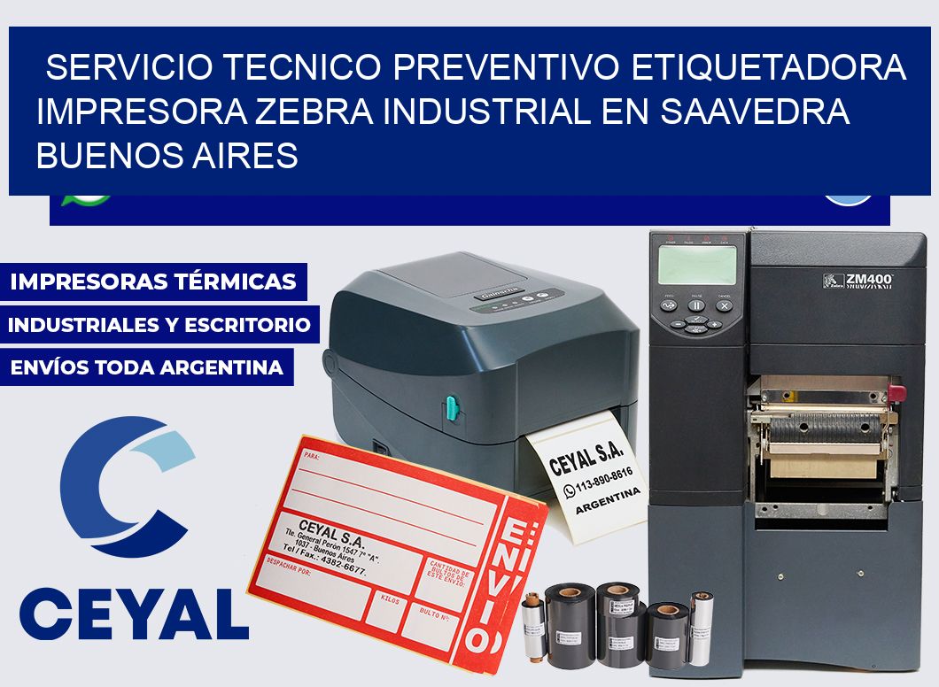 servicio tecnico preventivo etiquetadora impresora zebra industrial en Saavedra  Buenos Aires