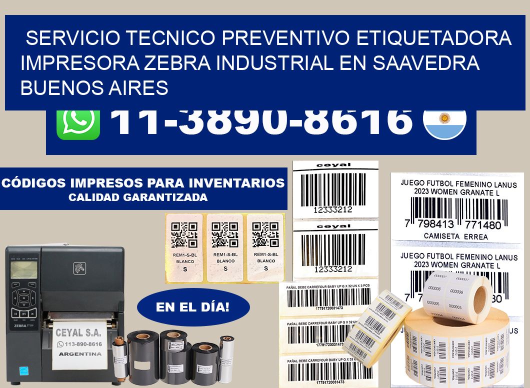 servicio tecnico preventivo etiquetadora impresora zebra industrial en Saavedra  Buenos Aires
