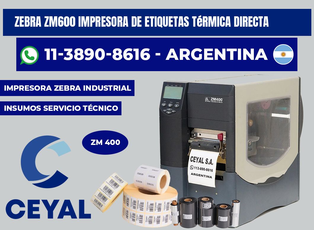 zebra ZM600 impresora de etiquetas térmica directa