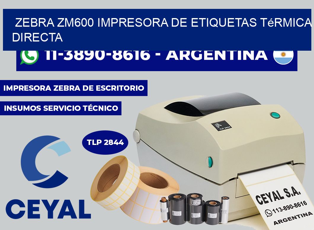 zebra ZM600 impresora de etiquetas térmica directa