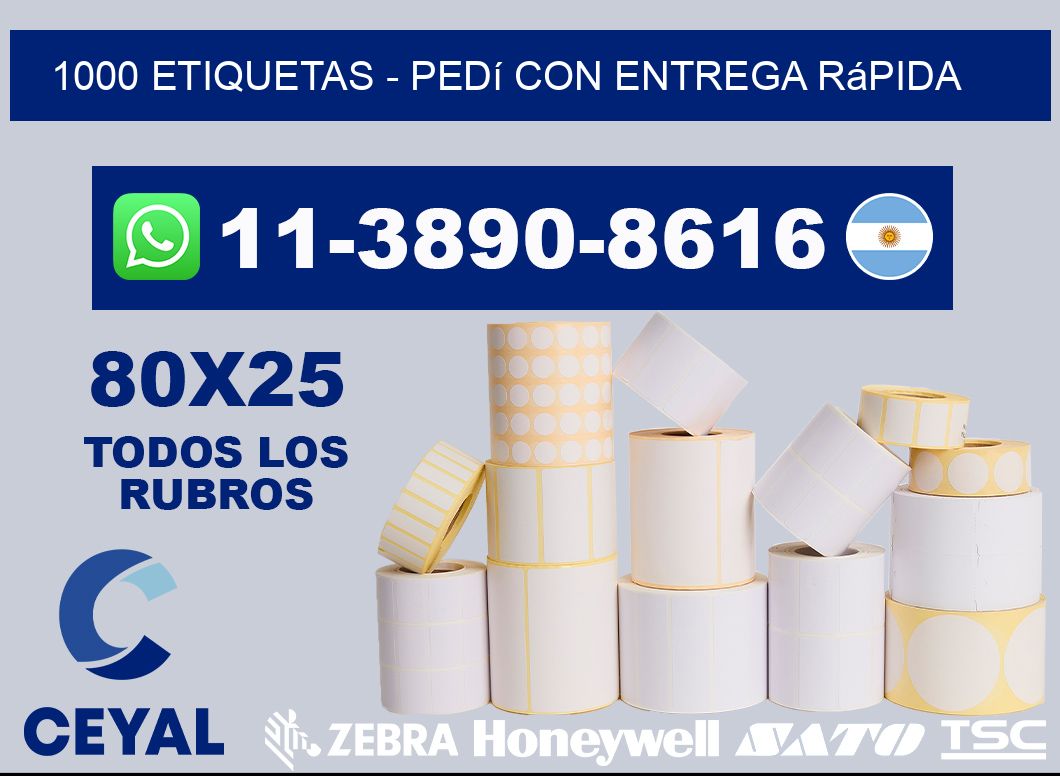 1000 ETIQUETAS - Pedí con entrega rápida